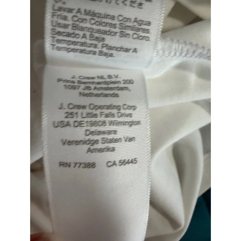 J. Crew Scoopneck Everyday Tee White 100% Cotton Knit M